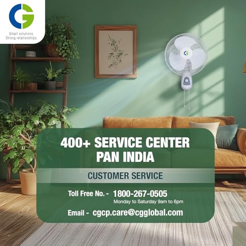Image of CG Flyair Wall Fan 400mm | Wider angle oscillation | 3 Speed setting | 2 year warranty |Rustproof blades | Elegant design | Cloud White