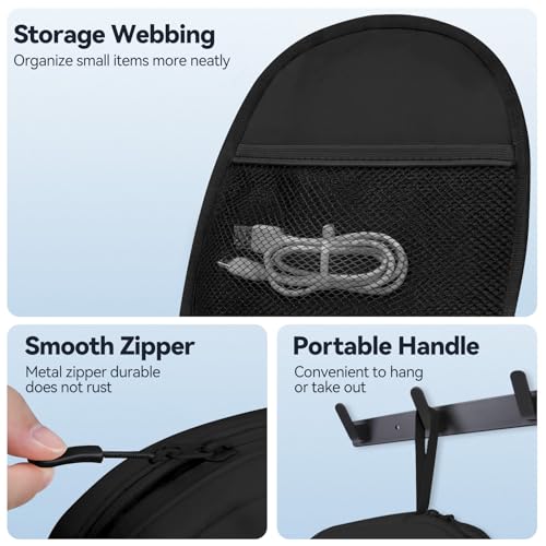 Image of Inesore Soft Headphone Case Headset Carrying Storage Bag Pouch,Black | Compatible with JBL Tune & Live /Sony WH-CH520 510 720 / Sony MDR-ZX /Bose QuietComfort /JLab /BERIBES /TOZO /KVIDIO /SoundCore