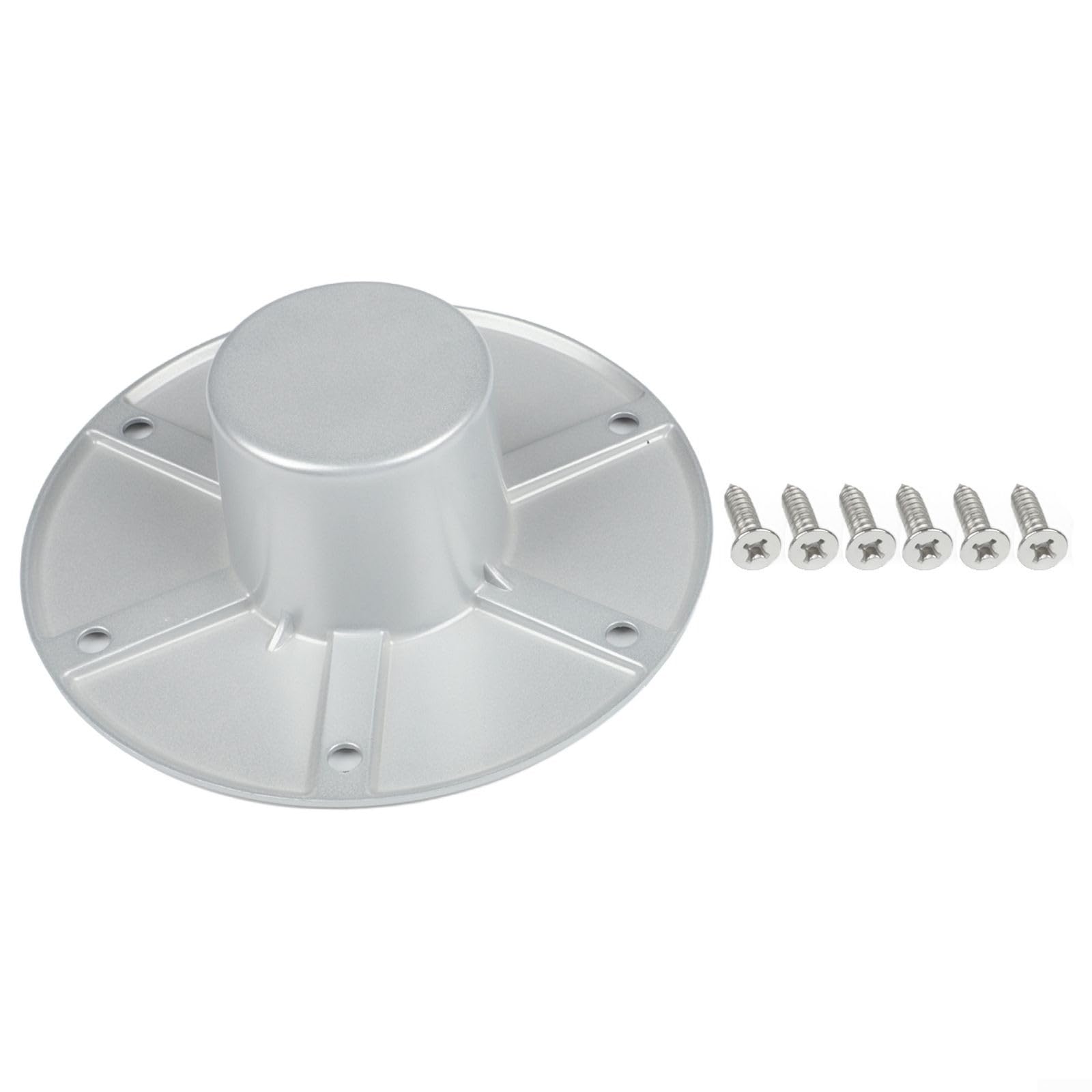 Pied de table en aluminium, base ronde encastrée, support de montage au sol, pour camping-car, bateau, remorque de 15 cm, diamètre intérieur de 5,7 cm