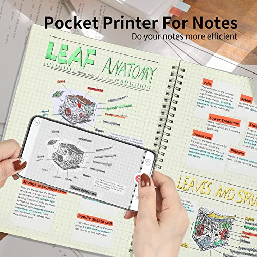 Mini Pocket Sticker Printer-Bluetooth Pocket Thermal Printer-Portable Smart Photo Printer For Iphone, Compatible With Ios&Android, T02 Receipt Mobile Sticker Printer For Journal, Notes, Memo, Photo #TOP6