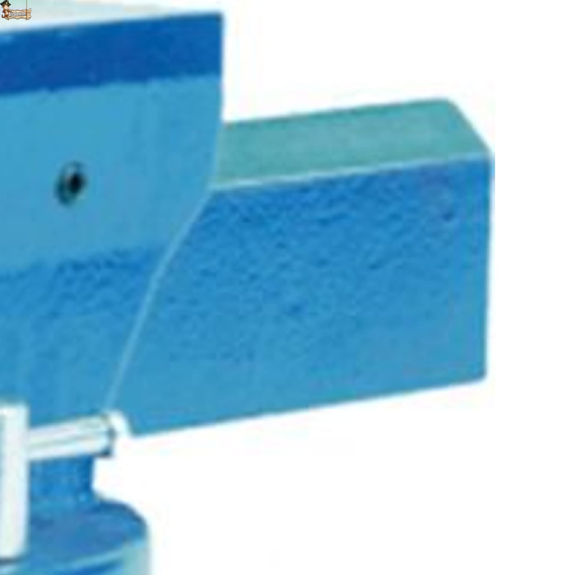 BricoLoco.com Tornillo de banco de trabajo profesional. Torno ajustable 100 mm. de acero para mesa. Mordazas planas y de tubo. Con yunque. Base giratoria. Herrero, mecánico, madera. (100 mm.)