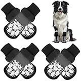 Kuscheliger Komfort --- Die Hundesocken für Hartholzböden sind aus weichem und plüschigem Material mit hervorragender Elastizität gefertigt und passen sich Hunden aller Körpertypen an. Das warme und leichte Material hält Ihren pelzigen Begleiter in den rauen Wintermonaten kuschelig warm, ohne seine Bewegungsfreiheit einzuschränken. Bitte verzichten Sie auf ausgedehnte Spaziergänge im Freien.