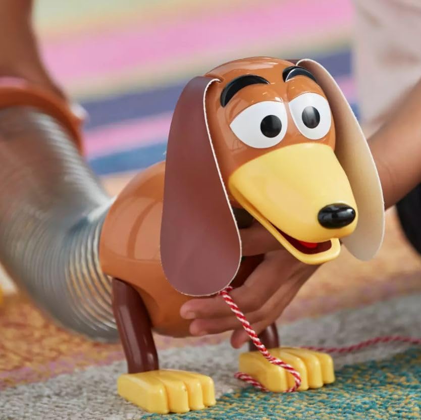 Disney Store Official Slinky Dog Talking Action Figure from Toy Story, 27 cm, Soft Ears and Stretchy Spring Body, Speaks Over 15 Movie Sayings, Suitable for Ages 3 and Up