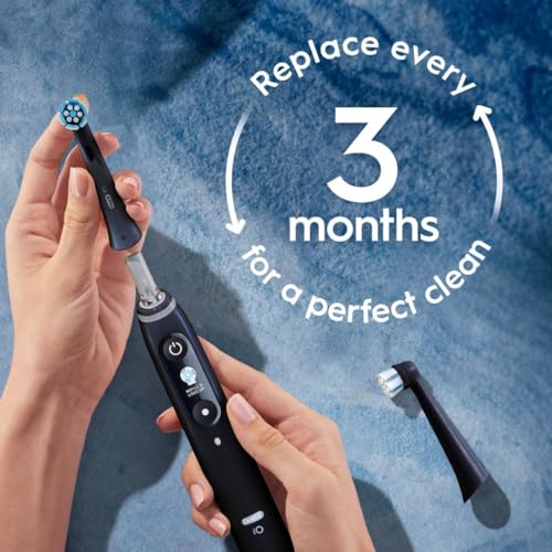 Image of Oral-B iO Series Gentle Care Electric Toothbrush Replacement Brush Heads for an Oral-B Electric Toothbrush, 4 Count, Black