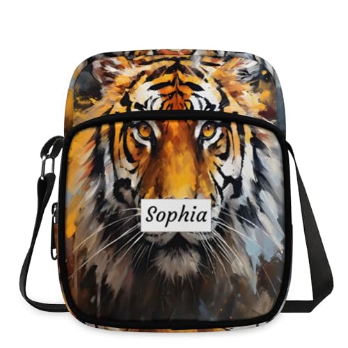 TropicalLife Personalized Crossbody Bag for Women Men Custom Name Messenger Bags