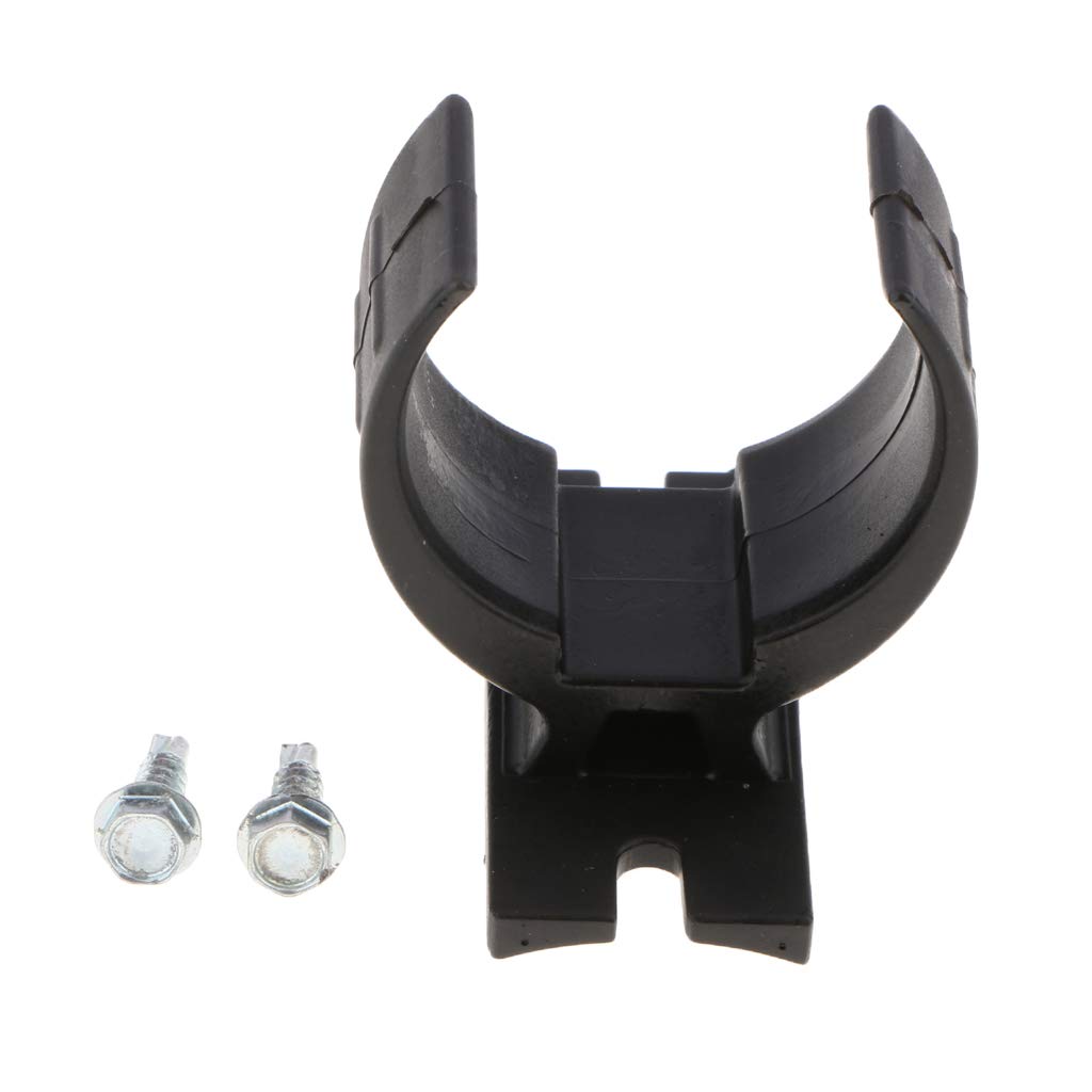 Kesoto RV Trailer 7-Way Round Plug Holder Bracket Plastic 50x45mm On Vehicle Black