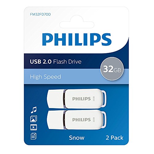 Preisvergleich Produktbild Pack 2 USB Sticks Philips Snow Edition 32 GB