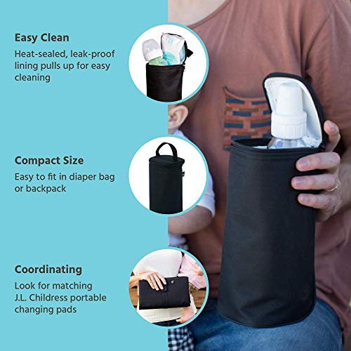 J.l. Childress Breastmilk Cooler Bag - Ice Pack Included - Insulated & Leak Proof Newborn Bottle Bag - Fits 1-2 Bottles - Bottle Bag For Daycare - Breastmilk Cooler Bag For Travel - Black #TOP11