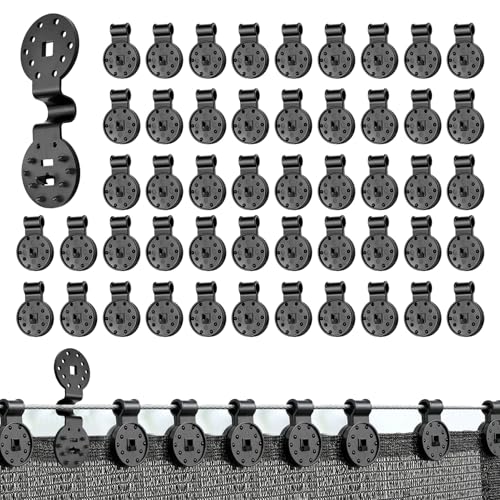 50 Pièces Clips de Fixation pour Bache, Fixation Toile Ombrage Brise Vue Résistance Intempéries...