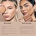 Palladio Cream Bronzer for Face & Skin, Creates a Sun Kissed Glow, Infused with Aloe & Cocoa Butter, Buildable Coverage, Vegan Formula, Cruelty Free, Suitable for All Skin Types, (Caramel Latte)