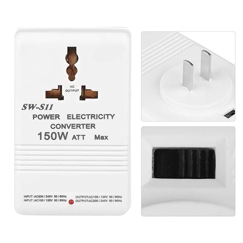 Miniatura 3 de Transformador convertidor de voltaje de 150 W, elevador hacia arriba, 220 V a 110 V, 110 V a 220 V, enchufe CN para adaptador de corriente de viaje
