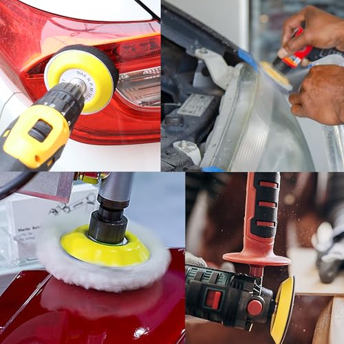 60pcs Grit 60-10000 Hook & Loop Sandpaper Set, 3Inch Sanding Disc Drill Polishing Kit, Wet Dry Sanding Paper Headlight Restoration Kit for Car Wood Metal Glass Resin Expoxy