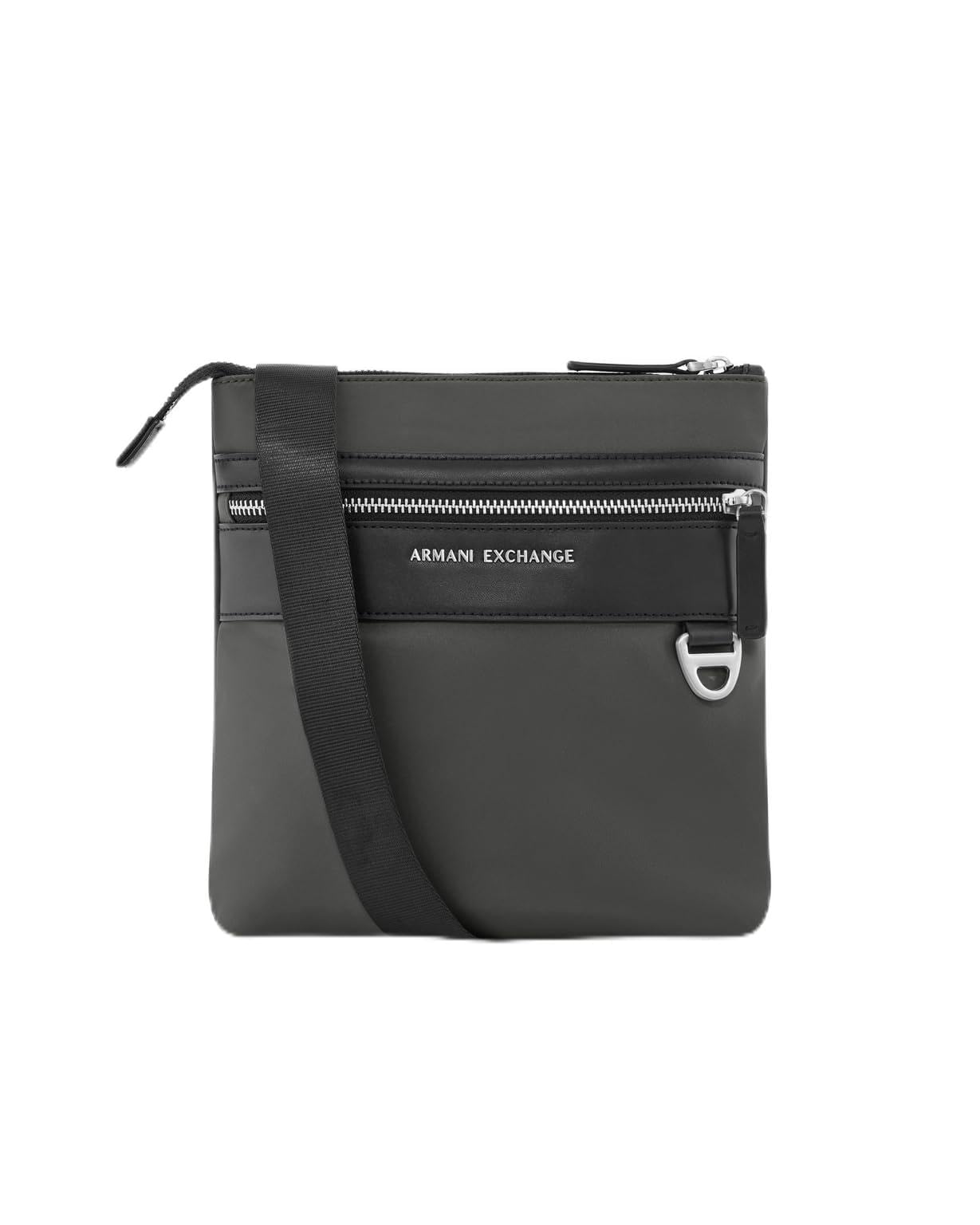 Armani Exchange Men's Las Vegas, Metal Logo, Zipped Pocket Messenger Bag, Chimera