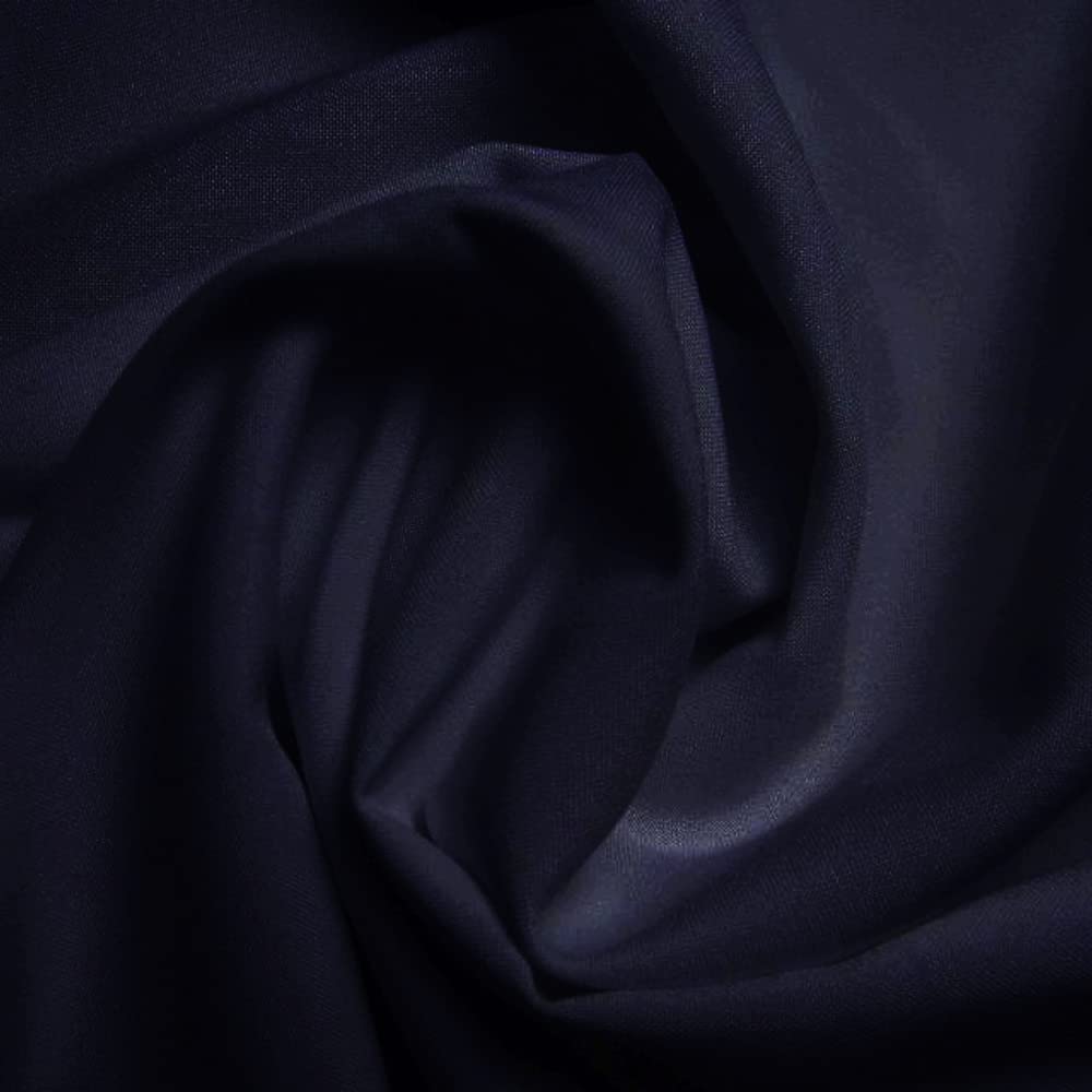 Oh Sew Crafty Limited Navy Bi Stretch Dress Suiting Fabric Polyester Backdrop Fabric (Per Metre) (Navy)