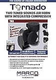 Marco Tornado Car & Motorcycle Air Horn | Super Loud Electric Horn Compatible with All 12V Vehicles | High Decibel Compact Design