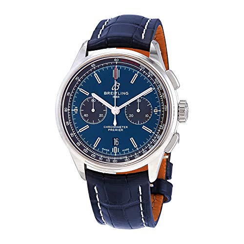 Breitling Premier Chronograph Automatic Chronometer Blue Dial Men's Watch AB0118A61C1P1