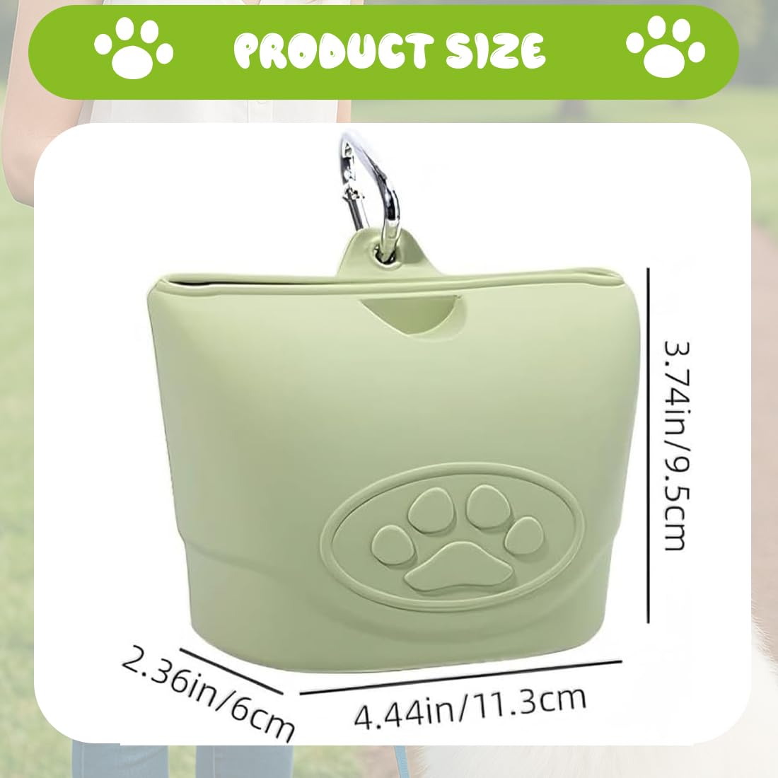 Porta Premietti per Cani, Custodia in Silicone per crocchette per Cani, Contenitore Portatile per l'addestramento Comoda Chiusura con Fibbia Magnetica e Clip in Vita