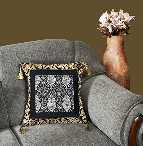Image of Lalhaveli Home Decorative Party Decor Best Choice for Home Decor Purpose, Decorate Your Bedroom & Living Room. You Can Gift As Well.Single Cushion Cover 18 x 18 inch (Black)