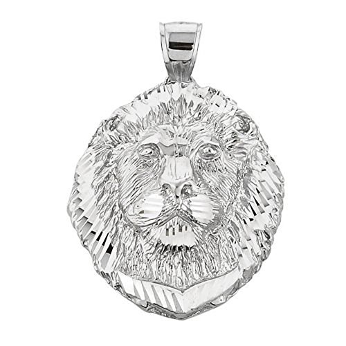 Animal Kingdom 925 Sterling Silver Leo Zodiac Sign Charm King Lion Pendant