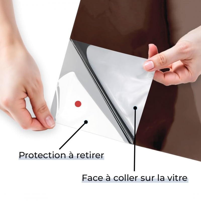 DIMEXACT - Film Miroir sans Tain repositionnable pour Grand vitrage - Bronze - 120 cm x 1.5 m - en Rouleau