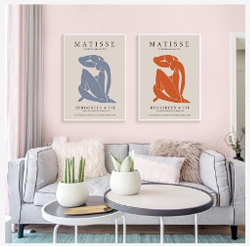 Art abstrait mur toile Henri Matisse blues mode rétro moderne affiches murales 35x50cm