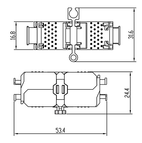 odedo® Connecteur de câble CAT 6A / 7 STP 10GE blindé -Raccordement sans outil - Module de raccordement sans outil - AWG 22-26 - Pour raccorder des câbles soi-même