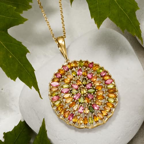 Ross-Simons 8.75 ct. t.w. Multicolored Tourmaline Pendant Necklace in 18kt Gold Over Sterling3