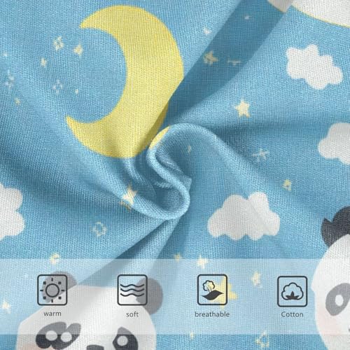 Wusikd Pandas Faces Clouds Girls' Underwear Cotton Moon Stars Girls Briefs Soft Toddler Underwear 2T3