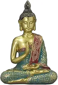 Buda Decorativo Em Resina Sabedoria hindu meditação fortuna Reflexão zen monge - 174 (Buda 174 A)