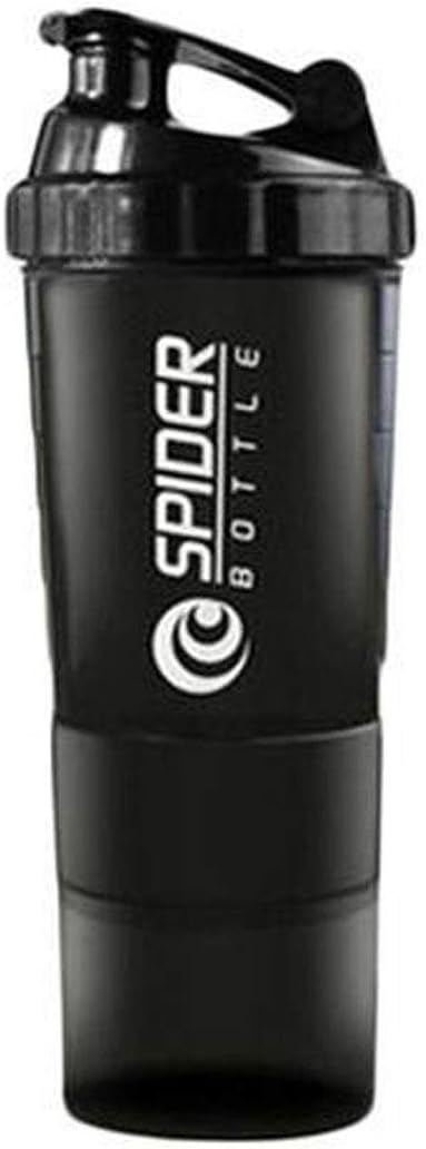 Snipper Version Shaker and Sipper Spider Gym Shaker/Protein Shaker/Shaker Bottle/Bottle for Gym/Shaker for Body Builders/Gym Accessories (Black) 500ML
