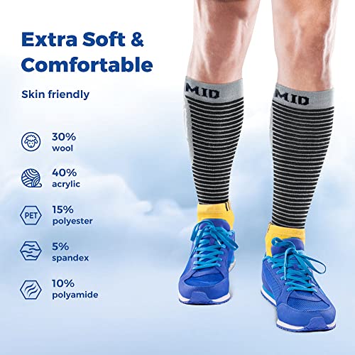 Omid Ski Socks, Merino Wool Snow Socks Long Otc Snowboard Socks Non-Slip Cuff Warm Socks For Men Women Skiing/Snowboarding #TOP2