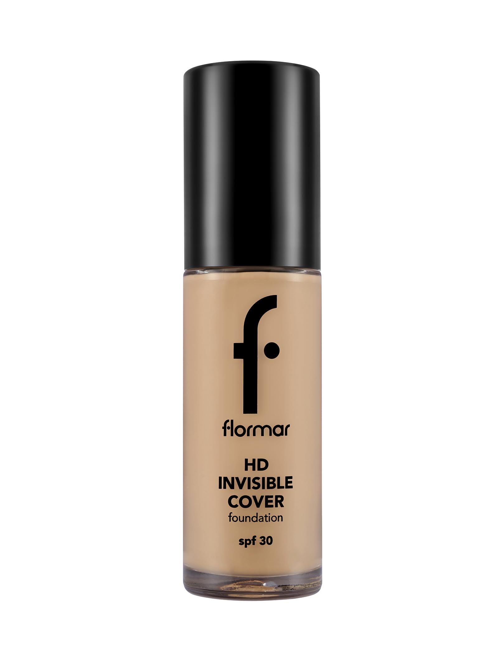 Flormar Invisible Cover HD Hafif Yapılı & Yarı Parlak Bitişli SPF30 Fondöten 090 GLDN NTRL