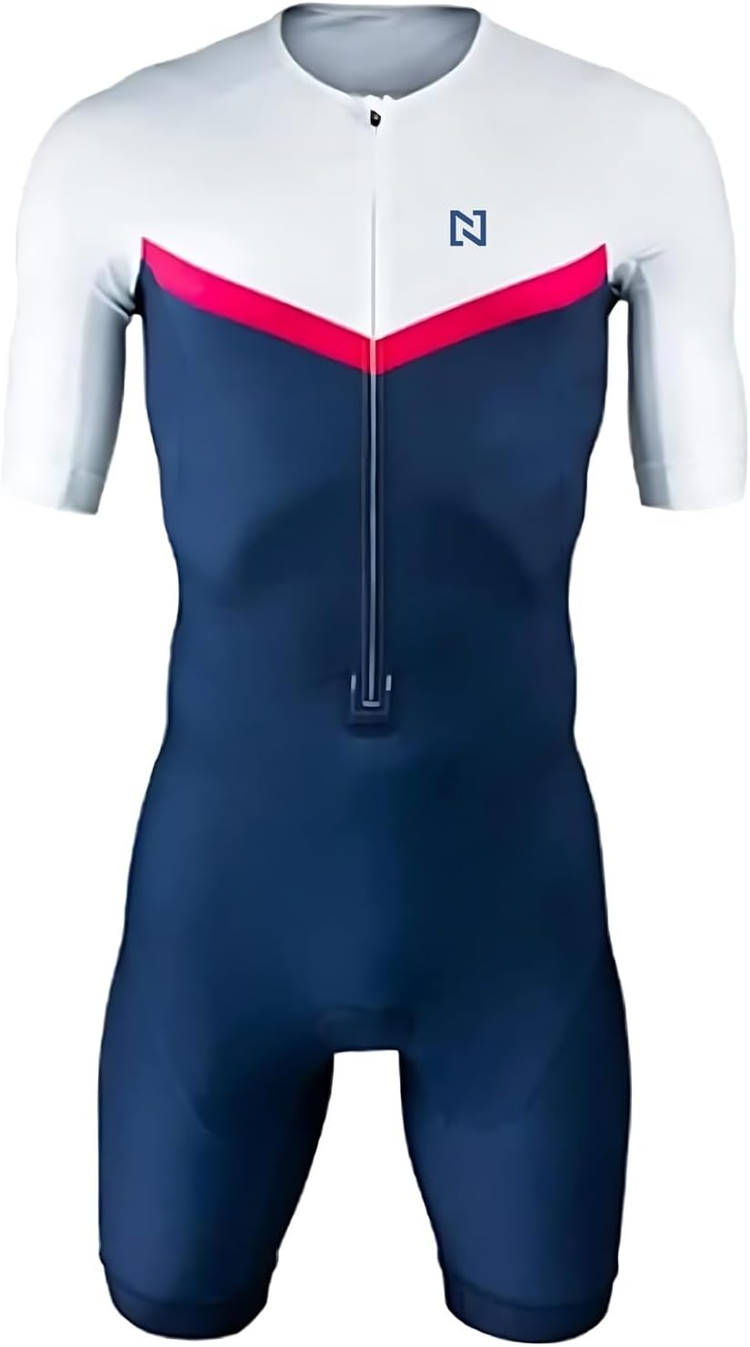 Triathlon Suit Men’s – Quick Dry, Breathable, Sleeveless TriSuit for Swimming, Cycling, Running, Duathlon – One Piece Bodysuit for Bicycle Training,Men's Elite Trisuit