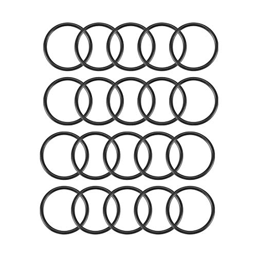 sourcing map Pack mit 20 Flansche Dichtung Nitrilkautschuk metrischer O-Ring 20mm Außendmr. 17mm Innendmr. 1,5mm breit