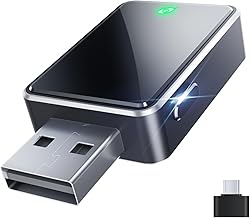 Mini adaptador inalámbrico CarPlay, un clic de conmutación de múltiples dispositivos, conexión sin interrupciones, convertir con cable a carplay inalámbrico, compatible con iOS 10+, Android 11+, 2018 y modelos posteriores