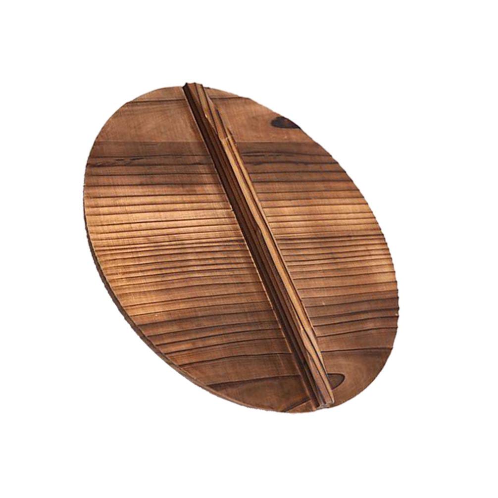 Couvercle en bois pour wok anti condensation pour cuisine en fonte
