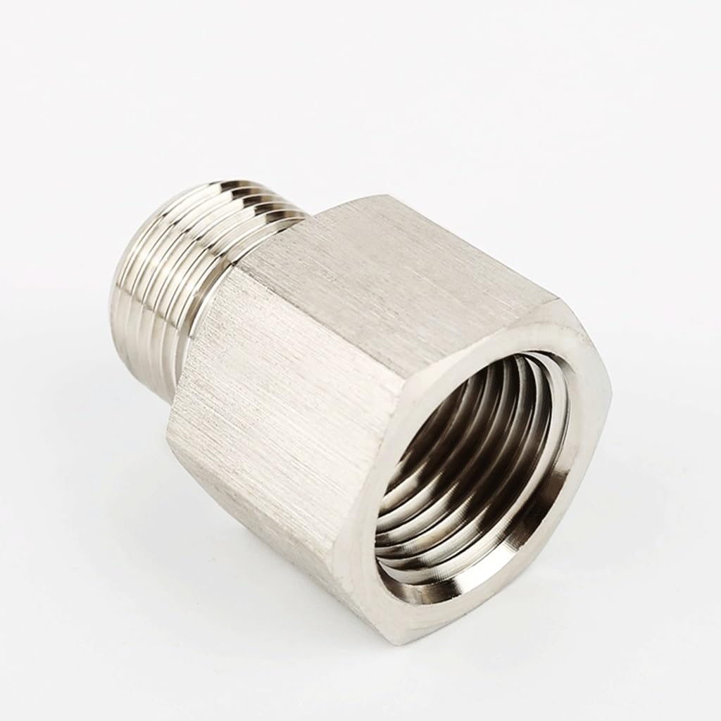 BSP Female to Male Thread Pipe Fittings, for Irrigation of Flowers 304 Stainless Steel Pipe Fitting High Pressure Resistant Connector Adapter(F 3l4 x M 1l2)
