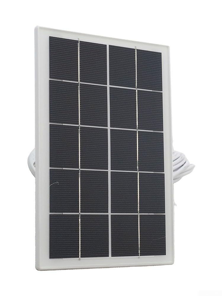 Pannello solare per fotocamere Arlo Pro 5S/4/3 Ultra/Ultra 2, per 10 W 5 V IP65 impermeabile, silicone monocristallino ad alta efficienza, supporto regolabile a 360°, cavo da 3 m (bianco)