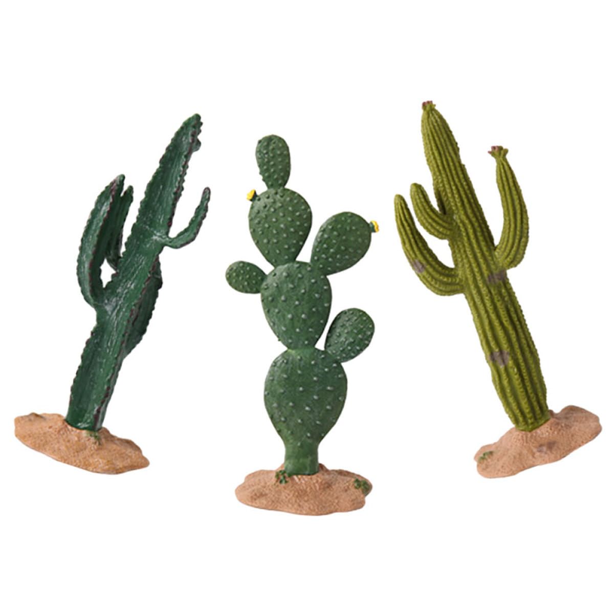 Ciieeo Lot De 5 Cactus Artificiels Réalistes Figurines De Cactus Artificiels Entretien Facile pour La Maison Et Le Bureau 3 Pièces X 5