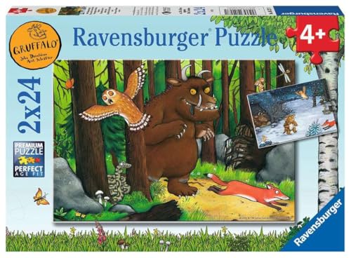 Ravensburger Puzzle Gruffalo, 2 Puzzle di 24 Pezzi, Età Consigliata