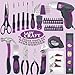 Werktough 44PCS 4V Cordless Screwdriver Tool Kit Set Pink Color Tools Lady Tools Kit Home Repair Set Toolbox Hand Tool Kit Storage Case Gift Set LADYCRAFT