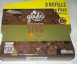 Glade PlugIns Oil Refills - Sing Out Loud - Gingerbread Spice. 3 Refills and warmer