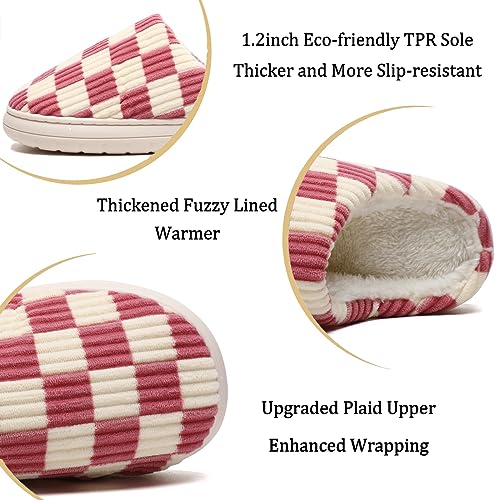 Image of Guyarns House Slippers for Women & Men - Fuzzy, Casual Indoor /Outdoor Shoes with Memory Foam & Faux Fur Lining
