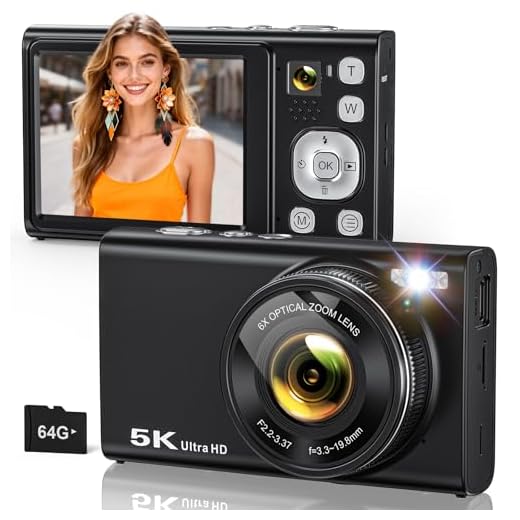 5K Compact Digital Camera for Vlogging