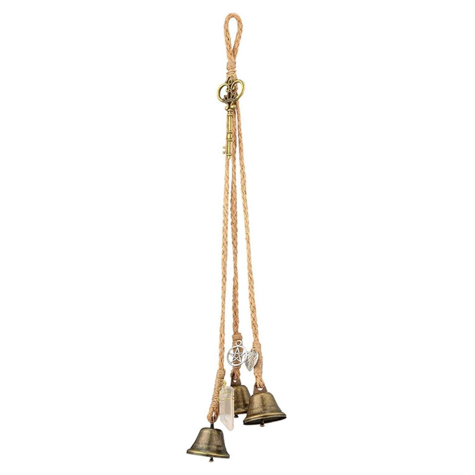Jomewory Campanas de bruja para puerta, decoración de bruja, campanillas de viento, decoración de protección para el hogar y la cocina, campanas de brujas de tela, suministros de altar wiccano