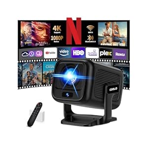 [ Autofokus & 2026 Upgraded ] Beamer 4K Projektor Native 1080P Mini Beamer Mit 5G WiFi 6 und BT 5.4 Tragbarer Projector mit Automatische Trapezialkorrektur 180 ° Drehung Tv Stick/USB/Laptop/PC,Schwarz