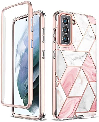 Beautiful Skin Case for Samsung S21 Ultra 5G, Slim Full-Body Stylish Protective Case Shockproof Galaxy S21 Ultra 6.8" Hard PC+Soft TPU Rubber Bumper Rugged Case with Screen Protector (Purple)