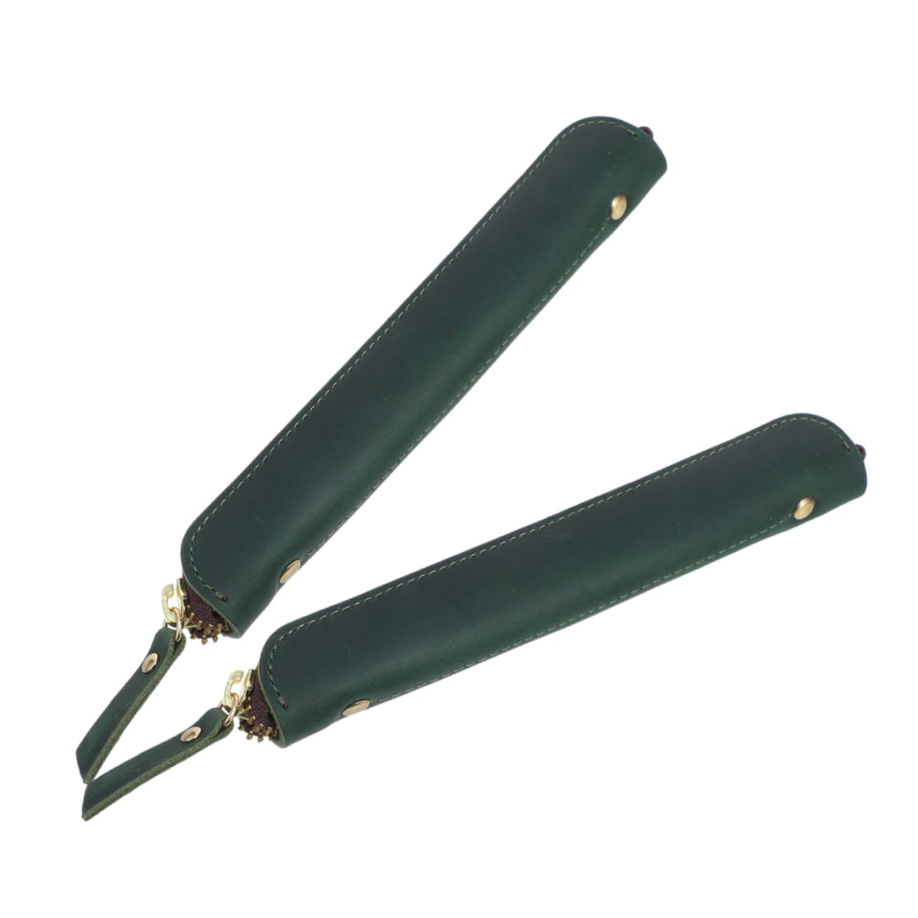 NOLITOY Estuche Vintage de PU Cremallera, Mini y Portátil para Lápices