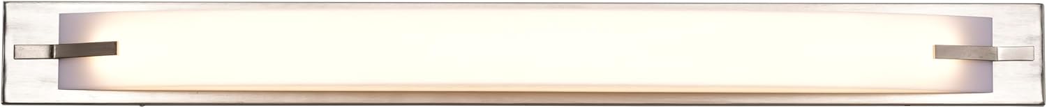 Nuvo Lighting 62/1083 Contemporary Modern One Light Vanity from Bow Collection in Pwt, Nckl, B/S, Slvr. Finish