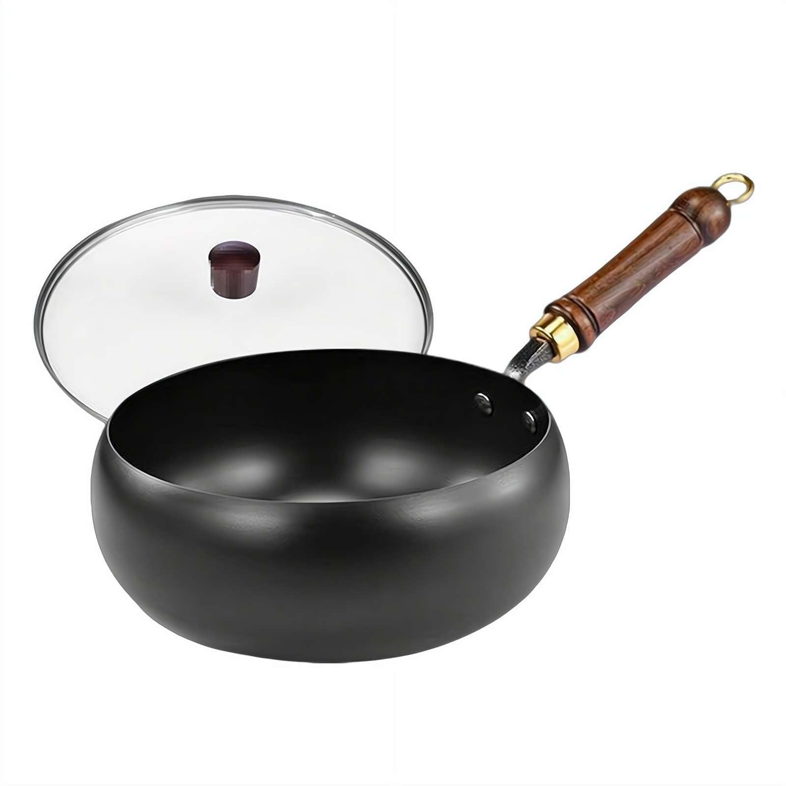 Poêle en fer pour la cuisson sans produits chimiques avec manche thermo-isolant
